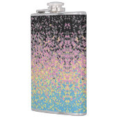 Trippy Funky Gepixeliseerde Polygender Pride Vlag Heupfles (Links)