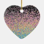 Trippy Funky Gepixeliseerde Polygender Pride Vlag Keramisch Ornament (Achterkant)