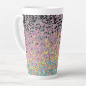 Trippy Funky Gepixeliseerde Polygender Pride Vlag Latte Mok (Linkerhoek)