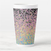 Trippy Funky Gepixeliseerde Polygender Pride Vlag Latte Mok (Voorkant)