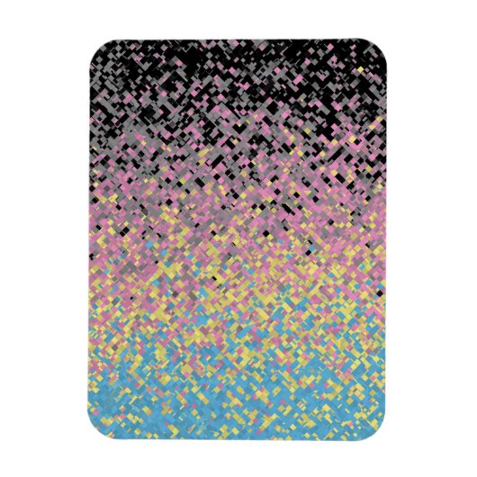 Trippy Funky Gepixeliseerde Polygender Pride Vlag Magneet (Verticaal)