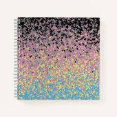 Trippy Funky Gepixeliseerde Polygender Pride Vlag Notitieboek (Voorkant)