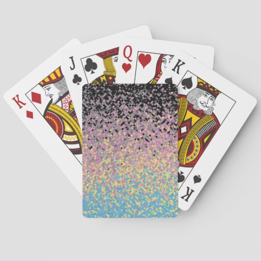 Trippy Funky Gepixeliseerde Polygender Pride Vlag Pokerkaarten (Achterkant)