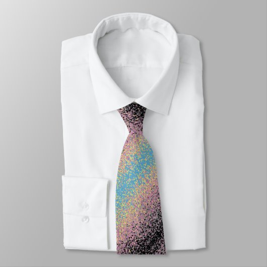 Trippy Funky Gepixeliseerde Polygender Pride Vlag Stropdas (Gebonden)