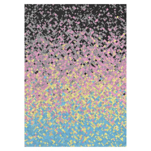 Trippy Funky Gepixeliseerde Polygender Pride Vlag Tafelkleed (Voorkant)