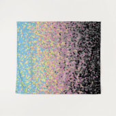 Trippy Funky Gepixeliseerde Polygender Pride Vlag Wandkleed (Voorkant (horizontaal))