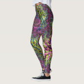 Trippy Funky Groovy Digital Abstracte Fractal Art Leggings (Links)