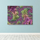 Trippy Funky Groovy Digitale Abstracte Fractale Ku Canvas Afdruk (Insitu (Houten vloer))