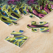 Trippy Funky Groovy Digitale Abstracte Fractale Ku Legpuzzel (Zijkant)