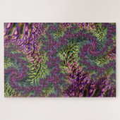 Trippy Funky Groovy Digitale Abstracte Fractale Ku Legpuzzel (Horizontaal)