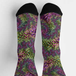 Trippy Funky Groovy Digitale Abstracte Fractale Ku Sokken