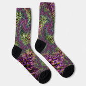 Trippy Funky Groovy Digitale Abstracte Fractale Ku Sokken (Rechts)