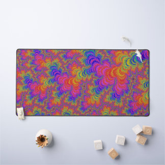 Trippy Funky Krachtig Levendig Regenboog Abstract Bureaumat