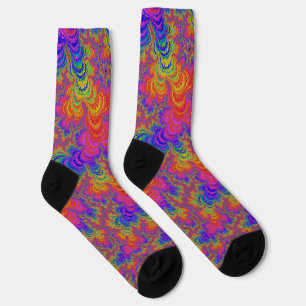 Trippy Funky Krachtig Levendig Regenboog Abstract Sokken