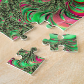 Trippy Funky Psychedelic Groovy Spiral Fractal Art Legpuzzel (Zijkant)