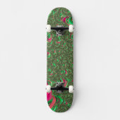 Trippy Funky Psychedelic Groovy Spiral Fractal Art Persoonlijk Skateboard (Voorkant)
