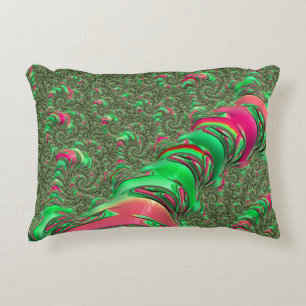 Trippy Funky Psychedelische Groovy Spiraal Fractal Accent Kussen