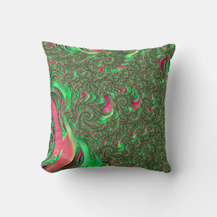 Trippy Funky Psychedelische Groovy Spiraal Fractal Kussen