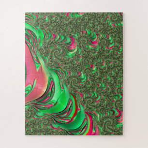 Trippy Funky Psychedelische Groovy Spiraal Fractal Legpuzzel
