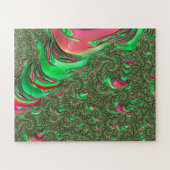 Trippy Funky Psychedelische Groovy Spiraal Fractal Legpuzzel (Horizontaal)