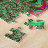 Trippy Funky Psychedelische Groovy Spiraal Fractal Legpuzzel (Zijkant)