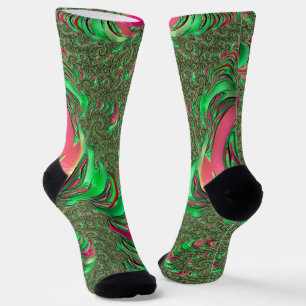 Trippy Funky Psychedelische Groovy Spiraal Fractal Sokken