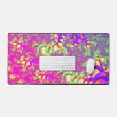 Trippy Funky Vibrant Neon Groovy Zuur Trip Fractal Bureaumat (Keyboard & Muis)