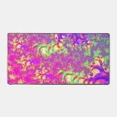 Trippy Funky Vibrant Neon Groovy Zuur Trip Fractal Bureaumat (Voorkant)
