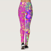 Trippy Funky Vibrant Neon Groovy Zuur Trip Fractal Leggings (Achterkant)