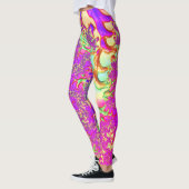 Trippy Funky Vibrant Neon Groovy Zuur Trip Fractal Leggings (Links)