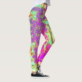 Trippy Funky Vibrant Neon Groovy Zuur Trip Fractal Leggings (Rechts)