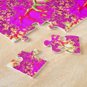 Trippy Funky Vibrant Neon Groovy Zuur Trip Fractal Legpuzzel (Zijkant)