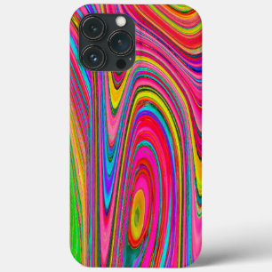 Trippy Geel, Rood en Blauw Abstract Groovy Kunst Case-Mate iPhone Case