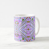 Trippy geometrisch retro abstract patroon koffiemok (Voorkant rechts)