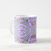 Trippy geometrisch retro abstract patroon koffiemok (Voorkant links)