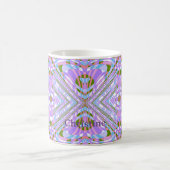 Trippy geometrisch retro abstract patroon koffiemok (Center)
