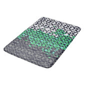 Trippy Gepixelde Abstract Neutrois Pride Vlag Badmat (Gekanteld)