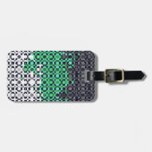 Trippy Gepixelde Abstract Neutrois Pride Vlag Bagagelabel (Voorkant horizontaal)