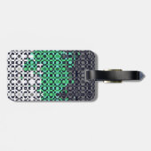 Trippy Gepixelde Abstract Neutrois Pride Vlag Bagagelabel (Achterkant horizontaal)