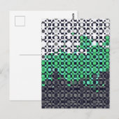 Trippy Gepixelde Abstract Neutrois Pride Vlag Briefkaart (Voorkant / Achterkant)