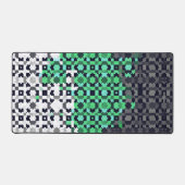 Trippy Gepixelde Abstract Neutrois Pride Vlag Bureaumat (Voorkant)