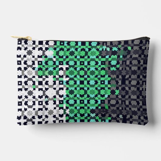 Trippy Gepixelde Abstract Neutrois Pride Vlag Etui (Voorkant)