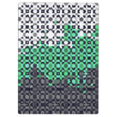 Trippy Gepixelde Abstract Neutrois Pride Vlag Klembord (Achterkant)