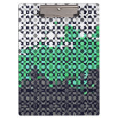 Trippy Gepixelde Abstract Neutrois Pride Vlag Klembord (Voorkant)