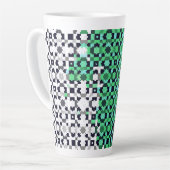 Trippy Gepixelde Abstract Neutrois Pride Vlag Latte Mok (Linkerhoek)