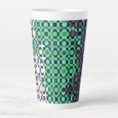 Trippy Gepixelde Abstract Neutrois Pride Vlag Latte Mok (Voorkant)