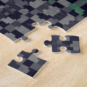 Trippy Gepixelde Abstract Neutrois Pride Vlag Legpuzzel (Zijkant)