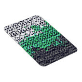 Trippy Gepixelde Abstract Neutrois Pride Vlag Magneet (Rechterzijde)