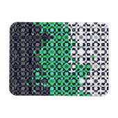 Trippy Gepixelde Abstract Neutrois Pride Vlag Magneet (Horizontaal)