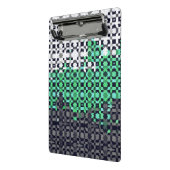 Trippy Gepixelde Abstract Neutrois Pride Vlag Mini Klembord (Angled2)